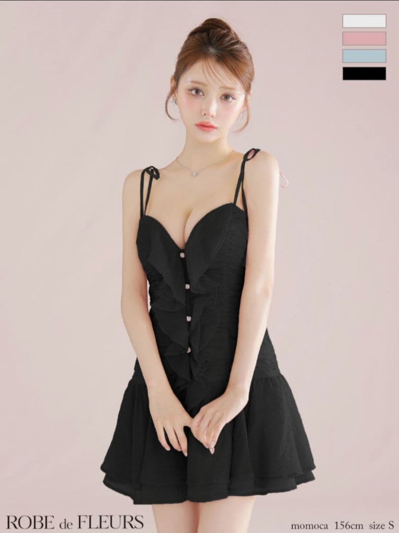 ♡*様 ROBE de FLEURS サテン/ フロントシフォン/ ミニ/ キャ