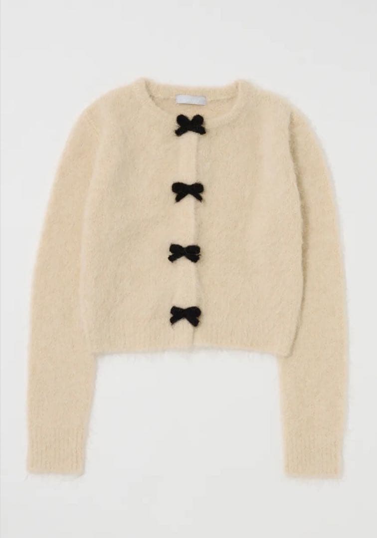 moussy フロントリボンカーディガン