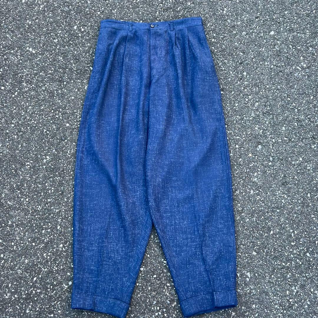 50s wool gabardine slacks 絣　ウールレーヨンギャバスラ