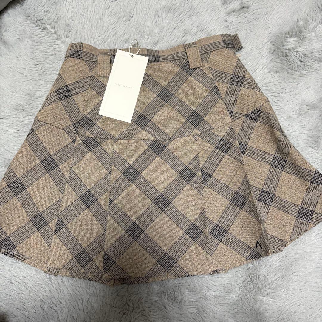 スカート ANDMARY Coco check mini pleats skirt