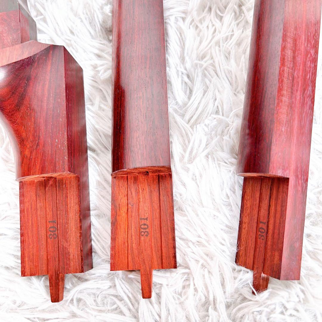 【希少】津軽三味線　紅木　太棹　東さわり付　本皮　皮やぶれなし　二本溝　宇柄