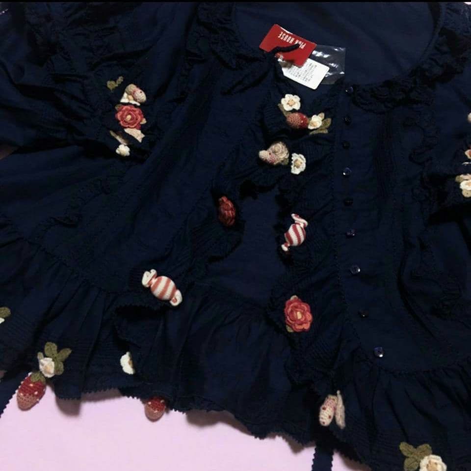 レア！PINK HOUSE ピンクハウス キャンディモチーフ オーバーブラウス苺