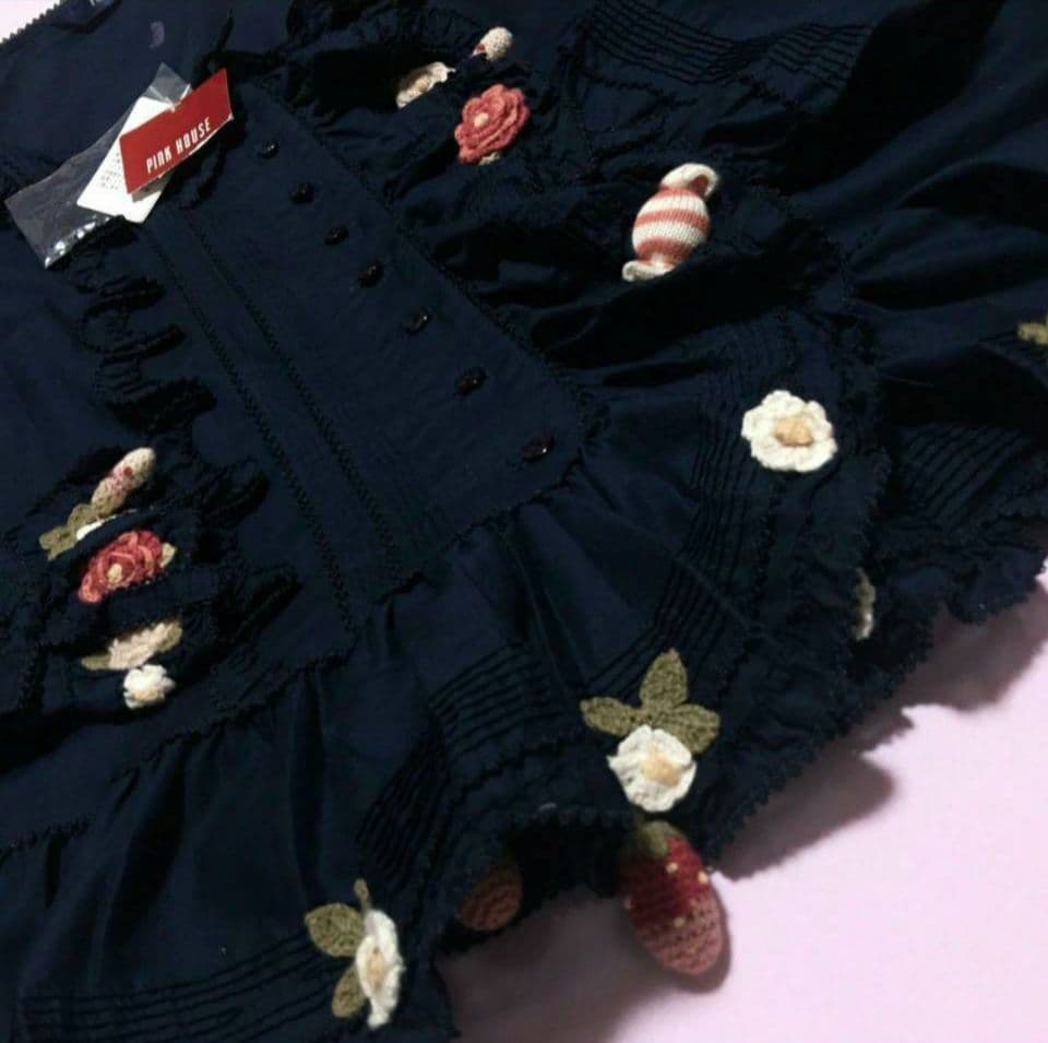 レア！PINK HOUSE ピンクハウス キャンディモチーフ オーバーブラウス苺