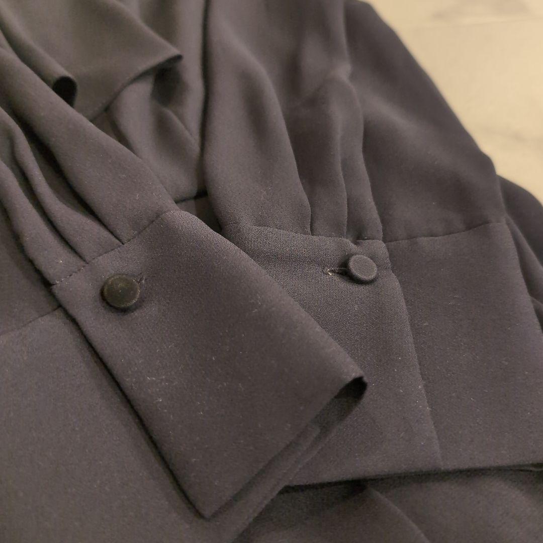 美品 セルフォード ワンピース ネイビーボウタイ リボン プリーツフォーマル S