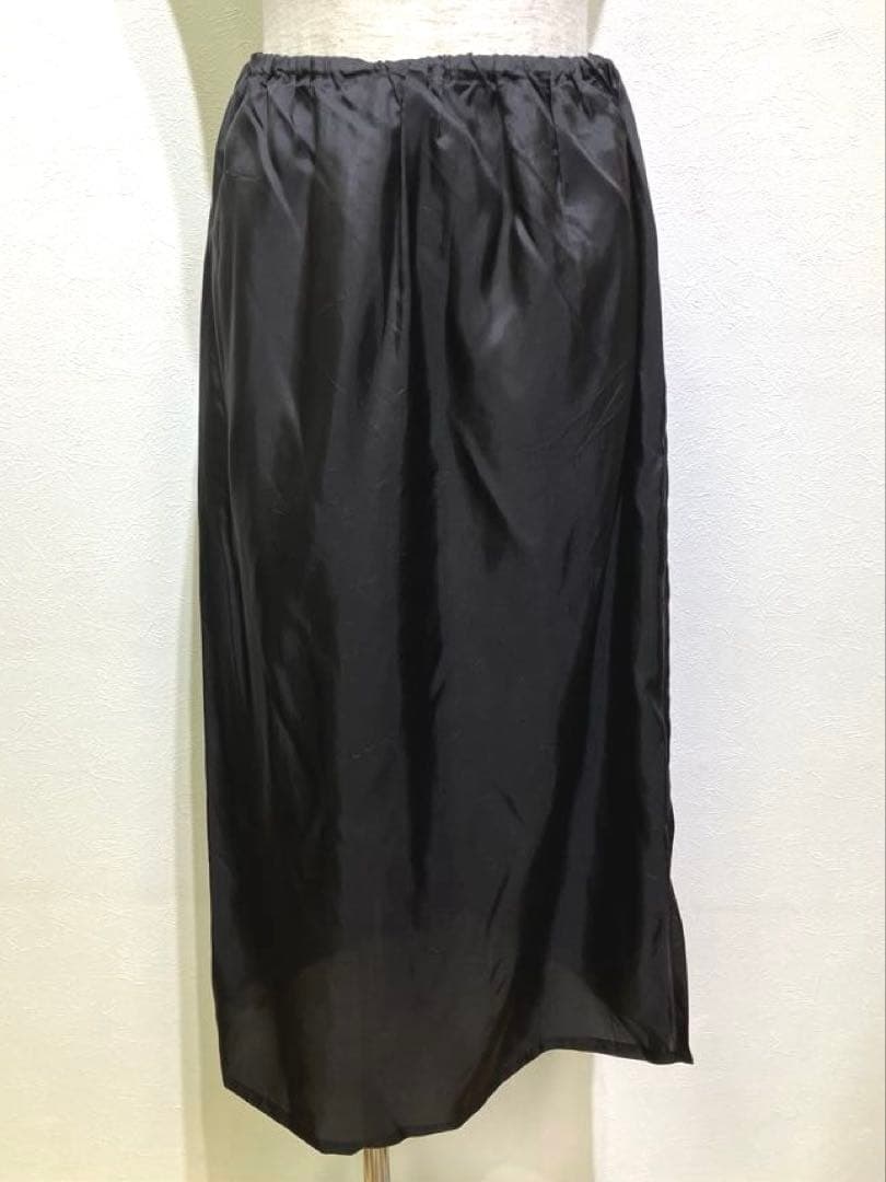 ヨウジヤマモト　ブラックハイネックロングワンピース　裏地スカート付　美シルエット