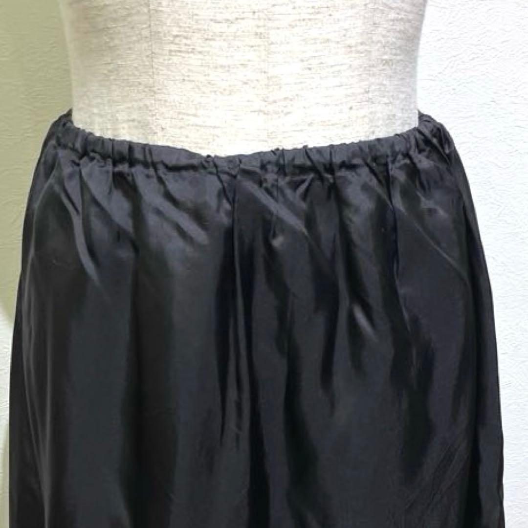 ヨウジヤマモト　ブラックハイネックロングワンピース　裏地スカート付　美シルエット