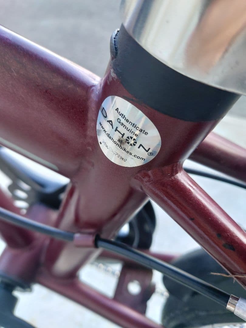 折りたたみ自転車 DAHON バーガンディ バスケット付き