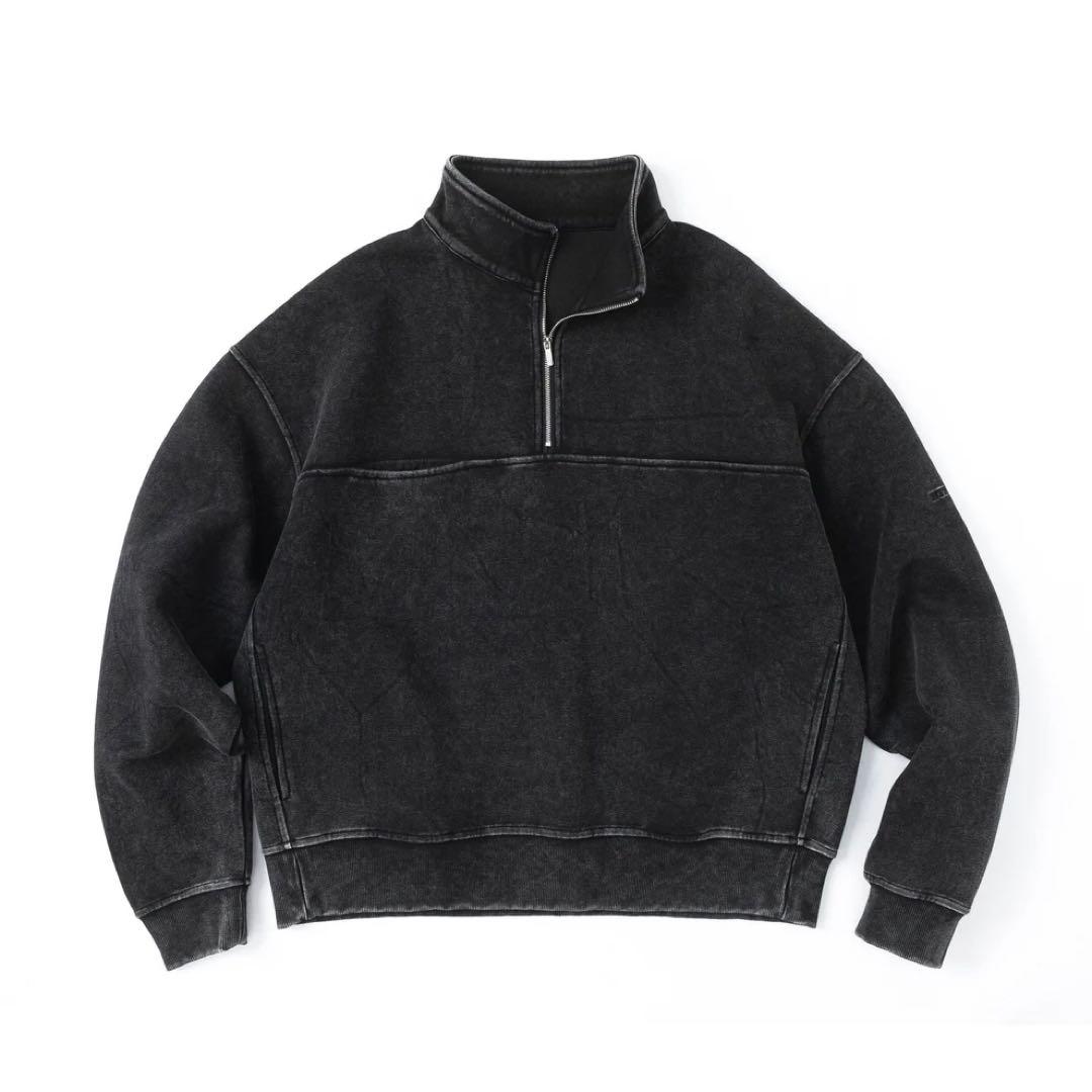 【新品 未使用】BTMK HALF ZIP SWEAT washed XS919