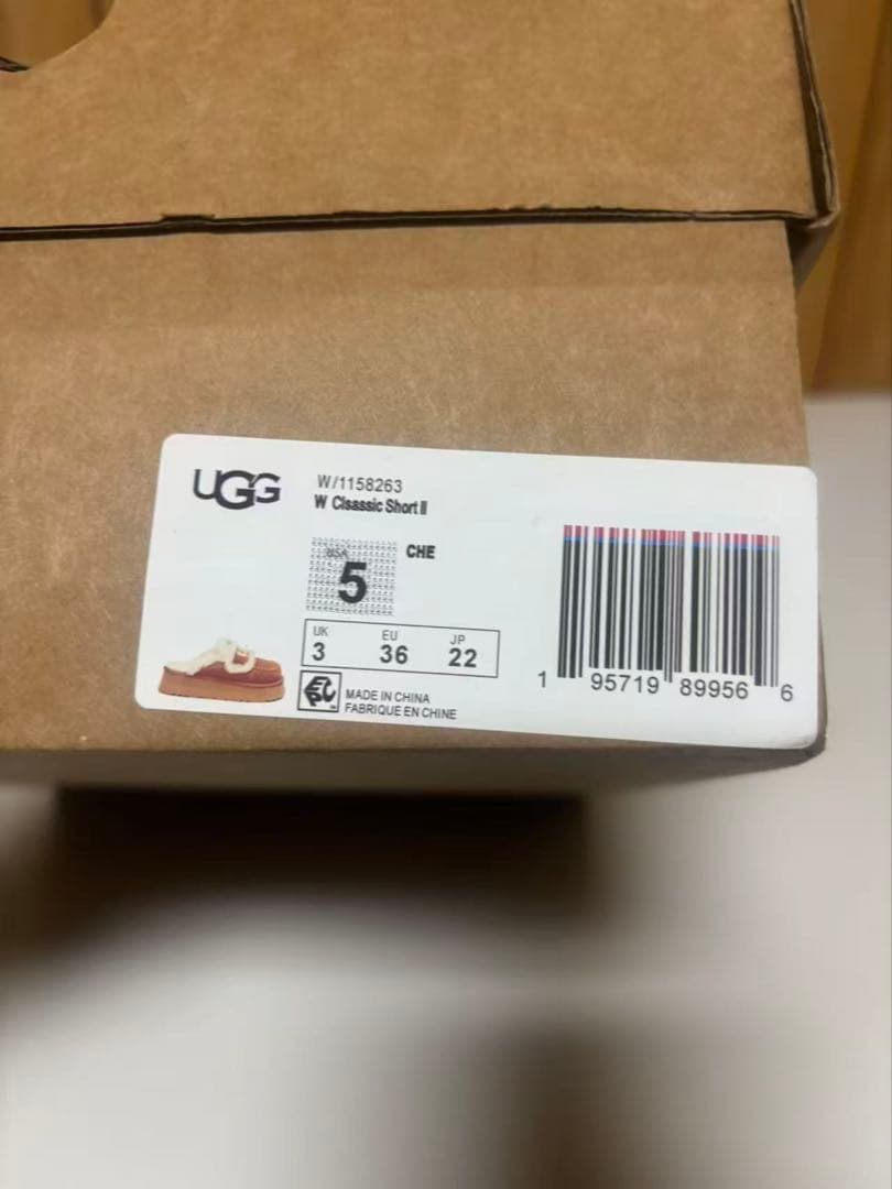 UGG ベージュ 厚底スライドサンダル サイズ36