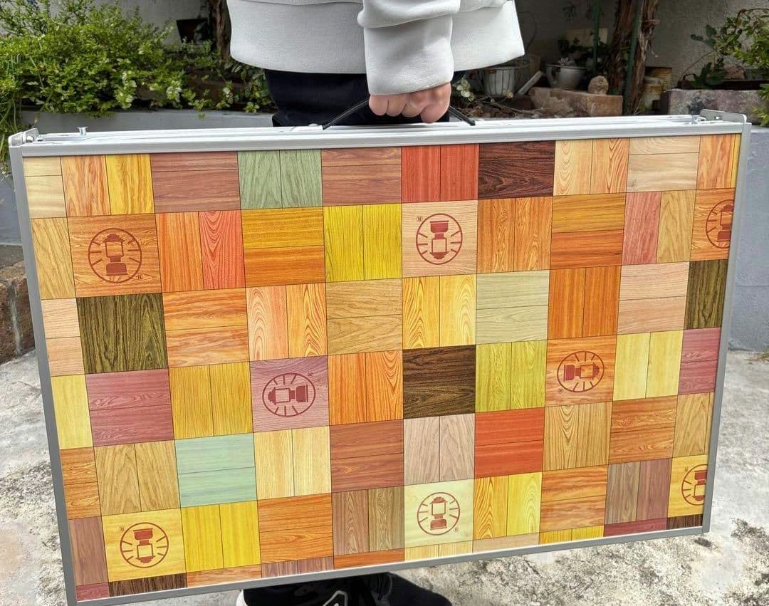 Coleman ナチュラルモザイクリビングテーブル 140cm 3つ折り収納