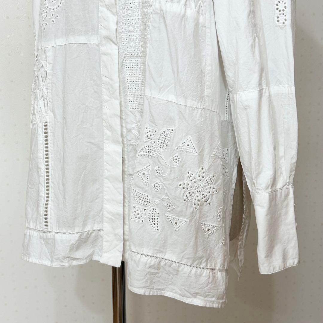 nude vintage JOURNALSTANDARDレースパッチワークシャツ