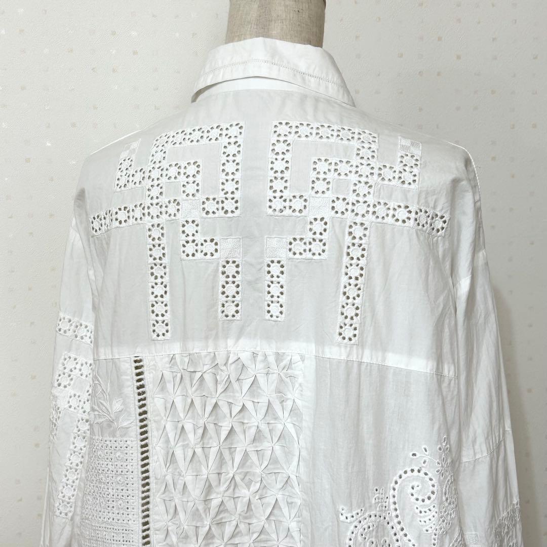 nude vintage JOURNALSTANDARDレースパッチワークシャツ