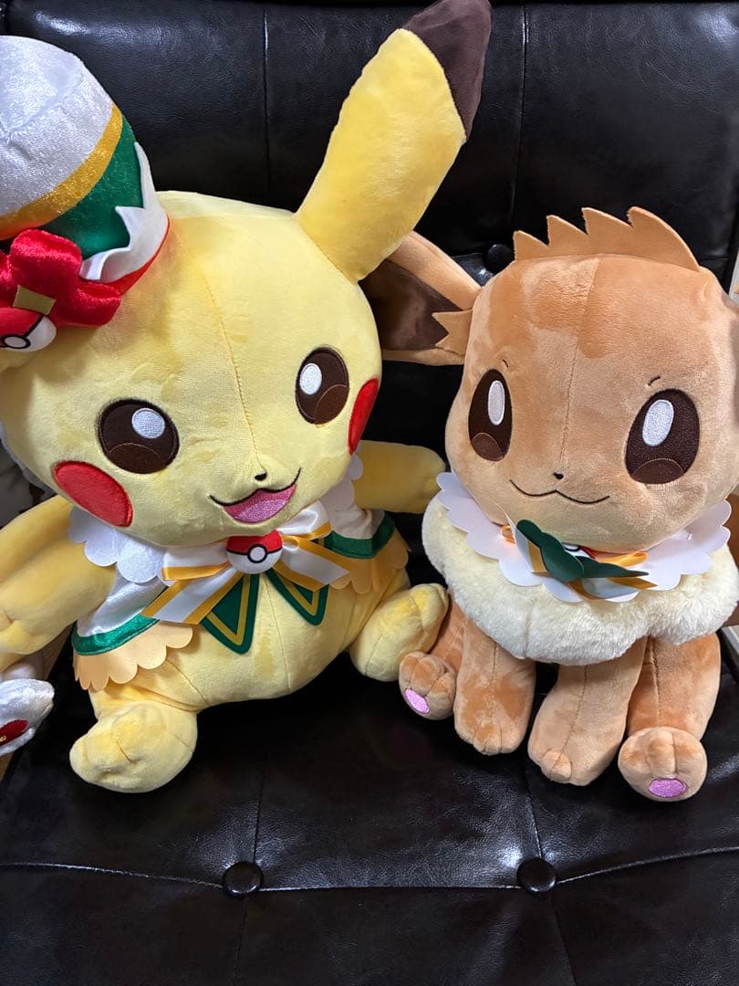 【新品タグ付き】ポケパークカントー限定品　ピカチュウ イーブイ ぬいぐるみセット