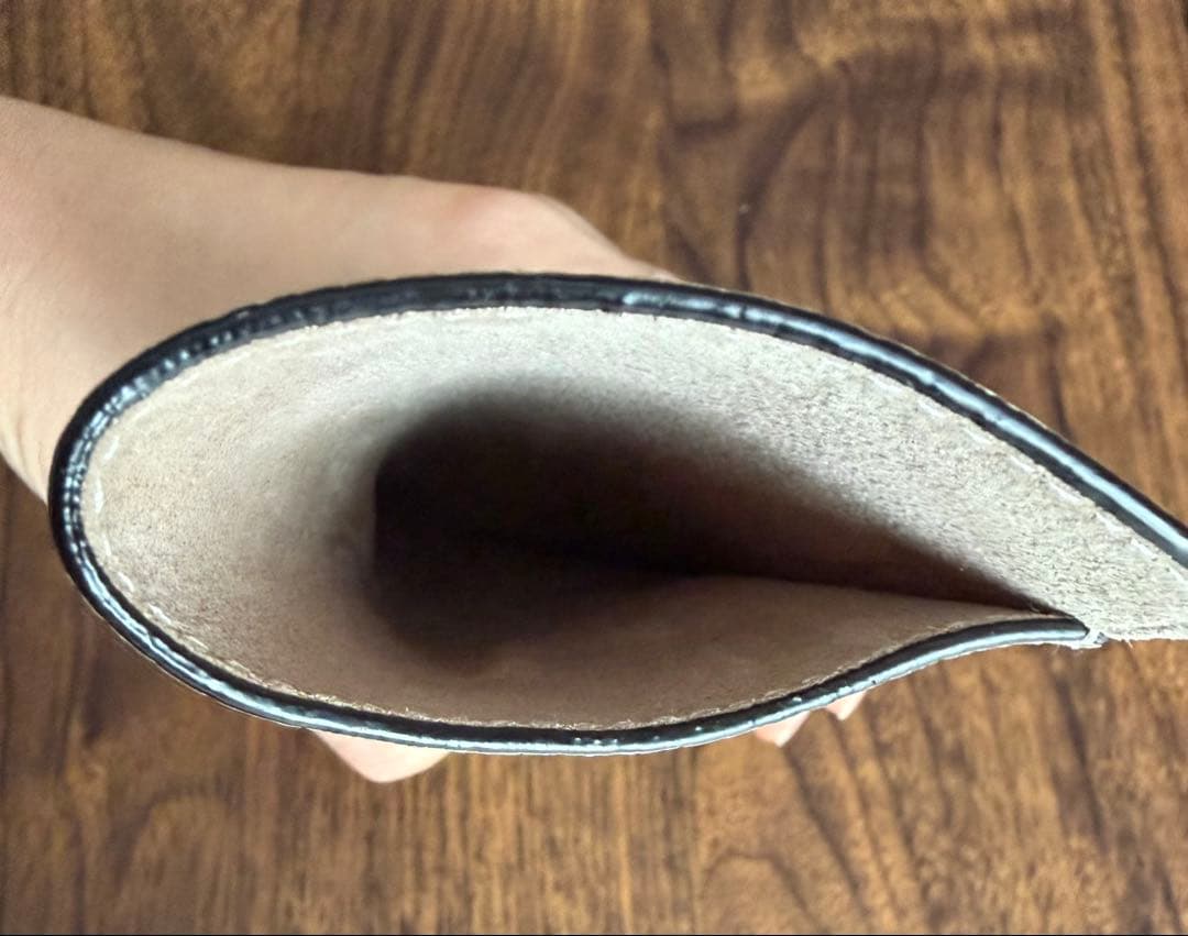 ボナベンチュラ アイグラスケース シュリンクレザー グレージュ