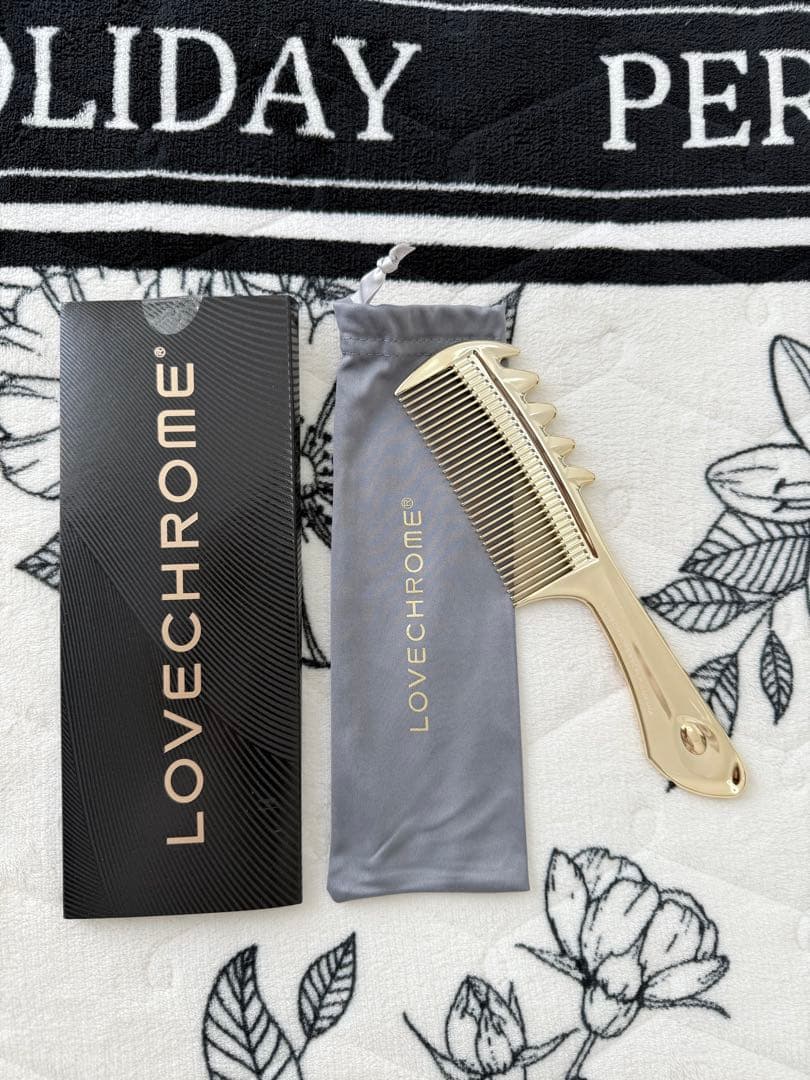 LOVECHROME ゴールドコーム 収納袋付き