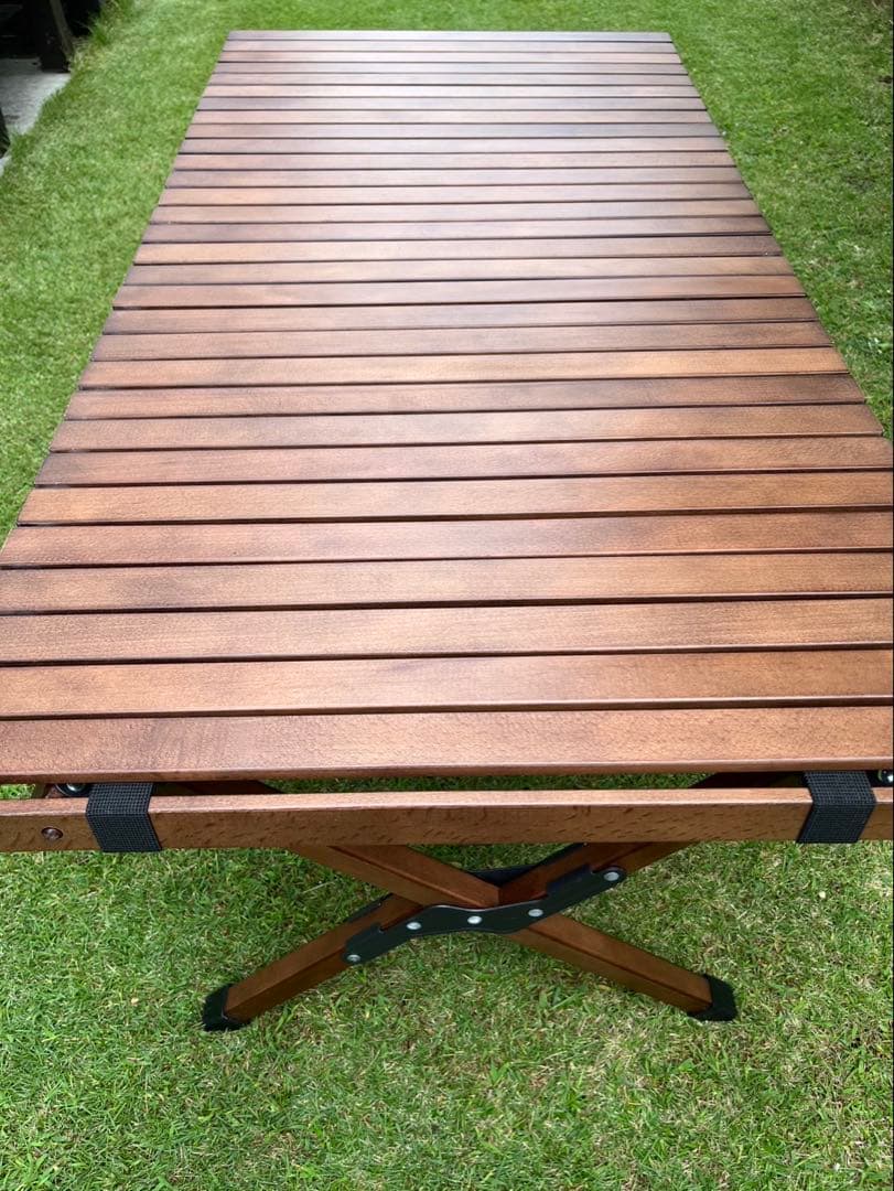 Hilander 折りたたみ木製テーブル ブラウン