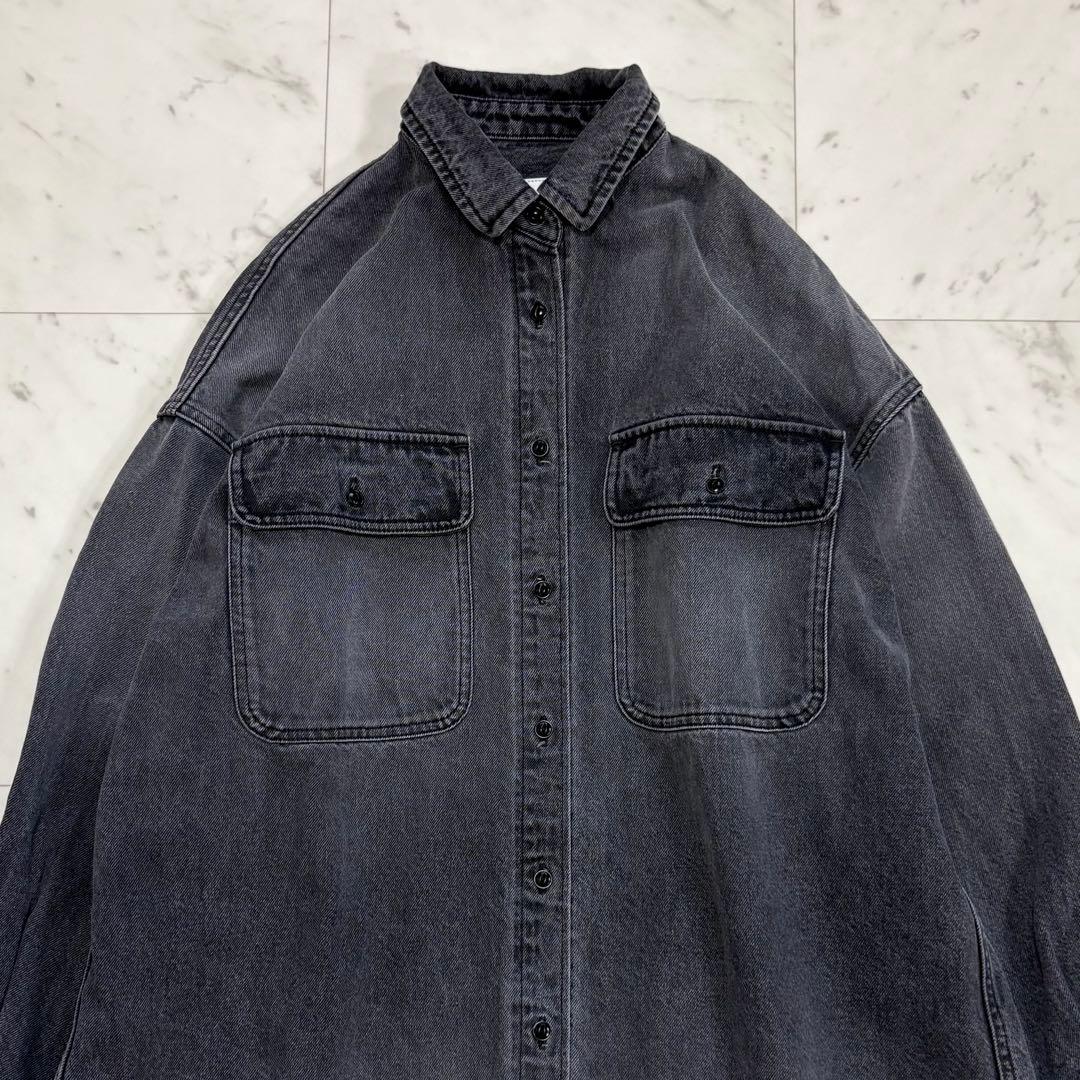 極美品✨ガリャルダガランテ　デニムオーバーシャツ　ブラック デニムシャツ　黒