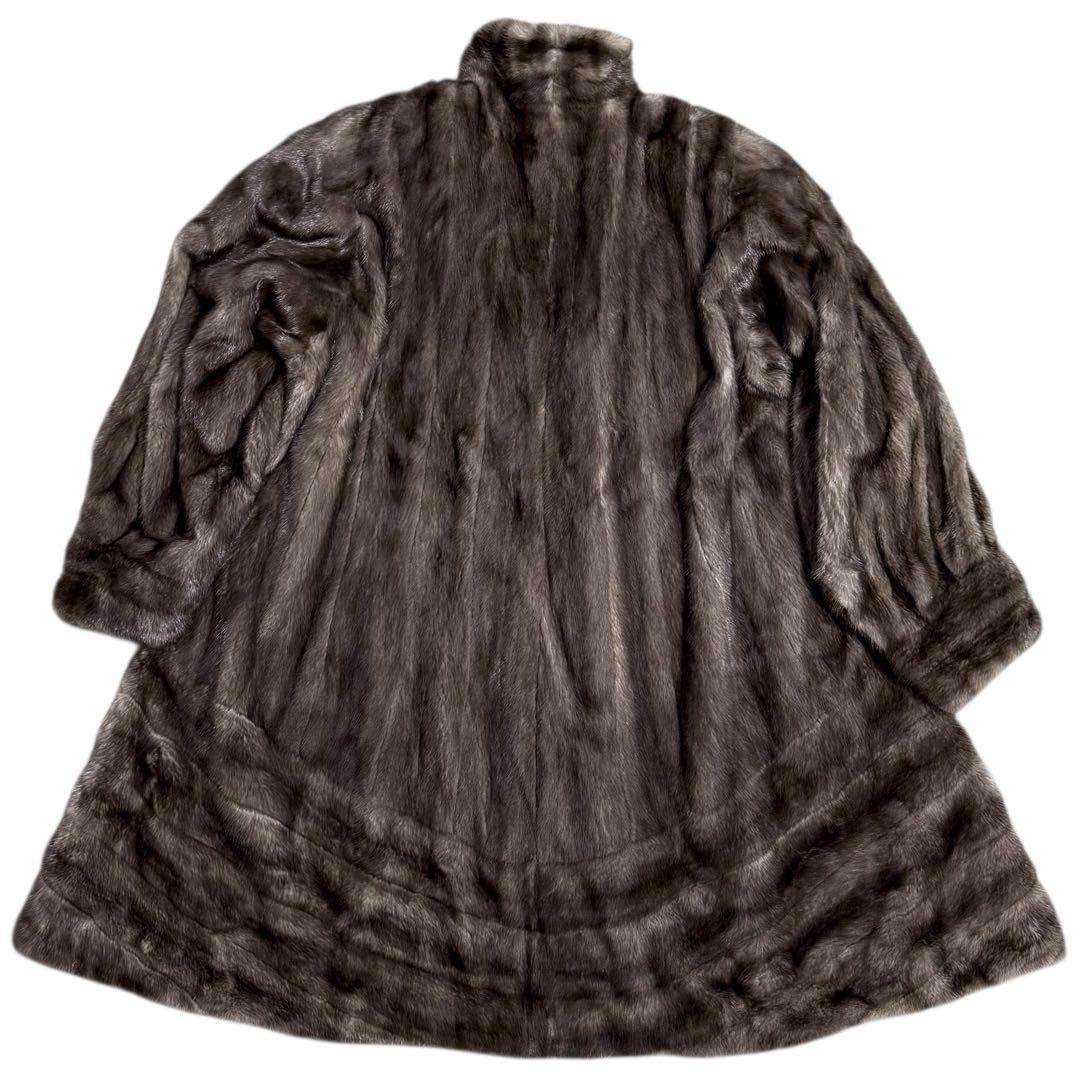 VISCARDI ブルーアイリスミンク ファーコート 毛皮 紋様柄 裾周り212