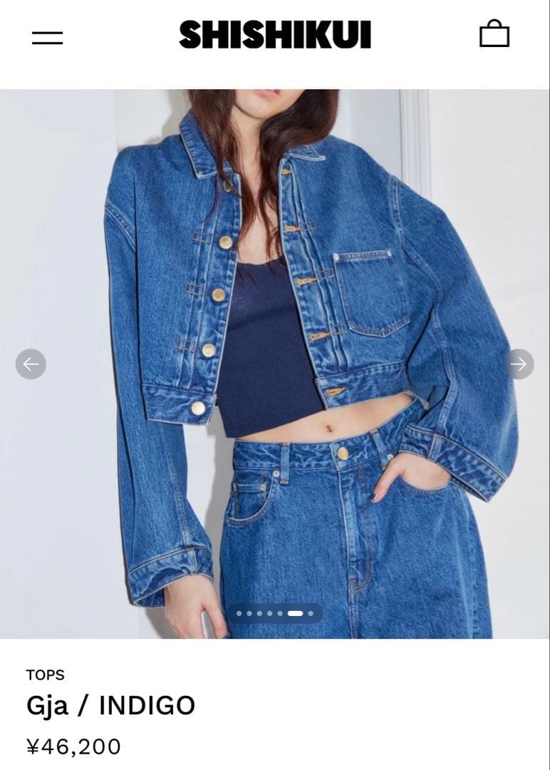 【新品未使用】【新作】THE SHISHIKUI Gjaデニムジャケット