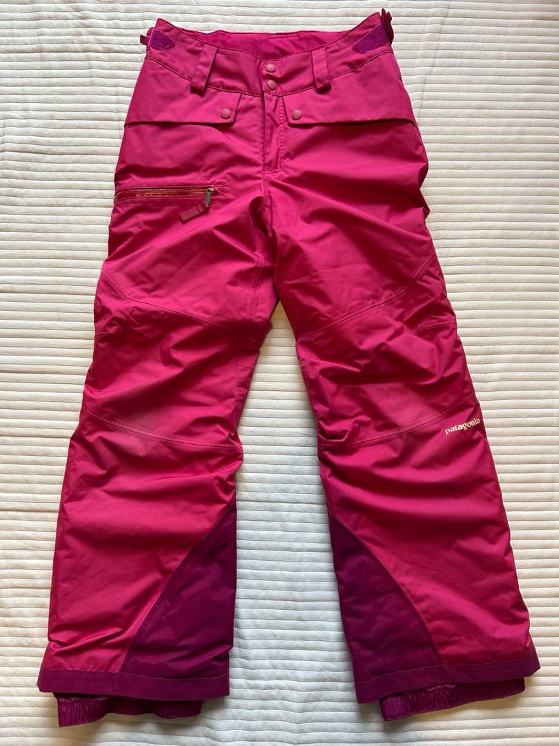 パタゴニア　キッズ スキー スノーウェア ピンク　防水　140