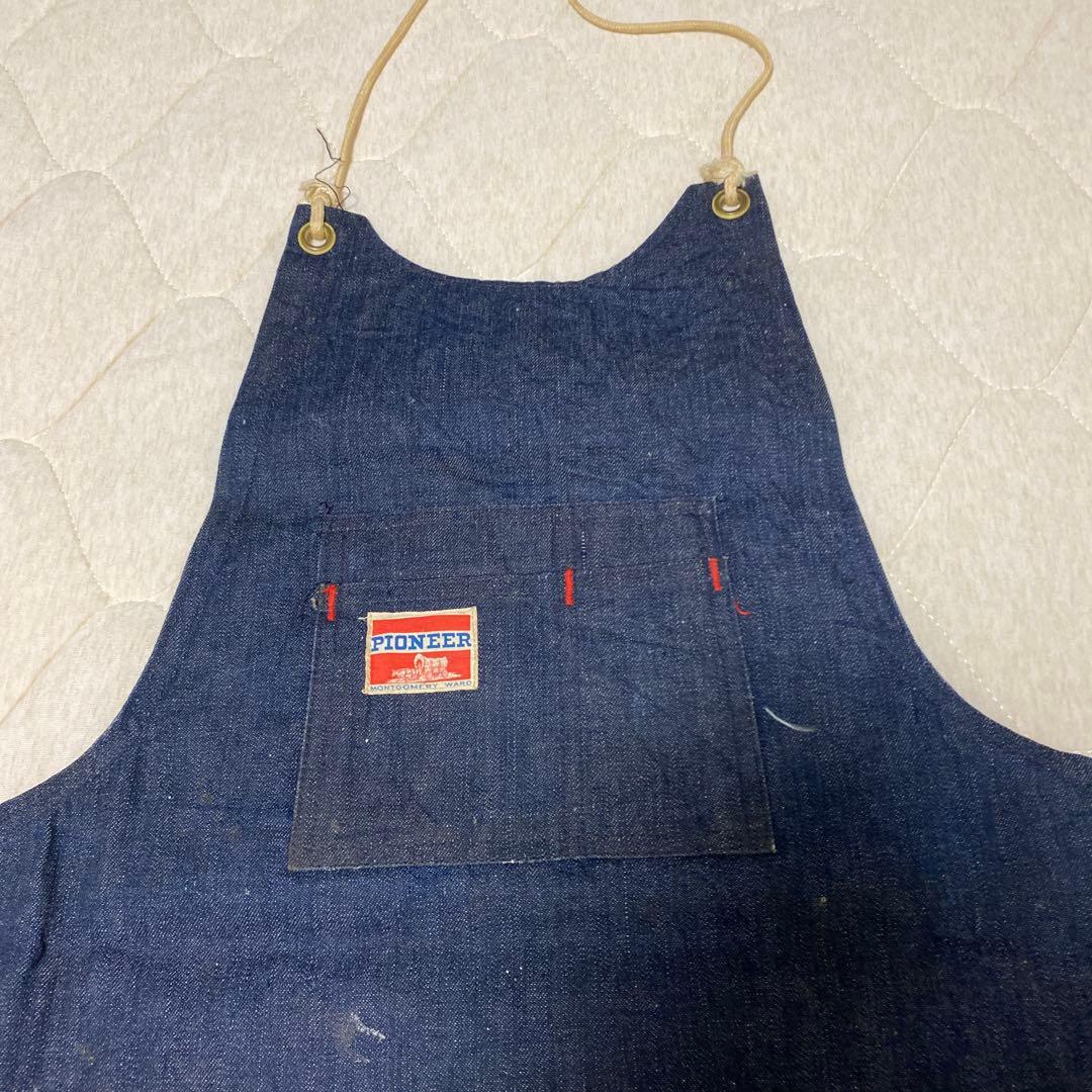 【ヴィンテージ】 50's パイオニア/デニム エプロン/ モンゴメリーワード