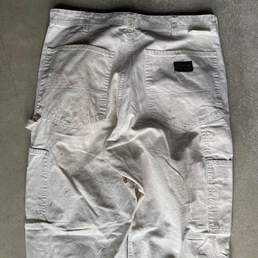 90s USA製 Stan Ray グランジ ペンキ ペインターパンツ/ホワイト