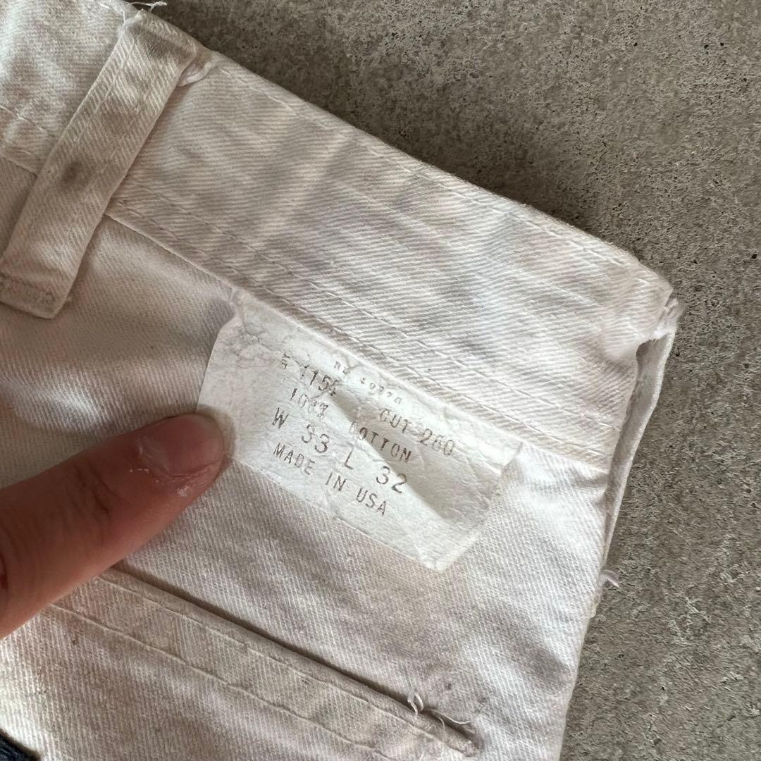 90s USA製 Stan Ray グランジ ペンキ ペインターパンツ/ホワイト