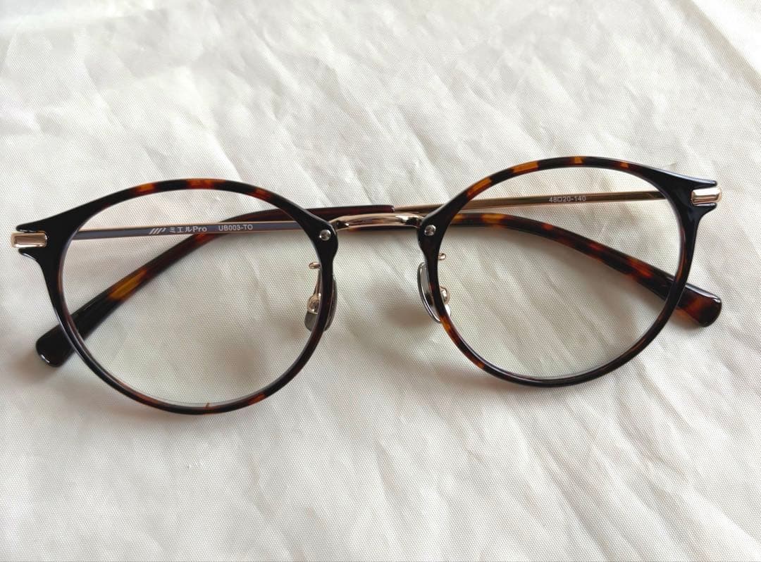 ミエルpro　付け外しがいらない老眼鏡 UB003　(ベッコウ) ミエルプロ