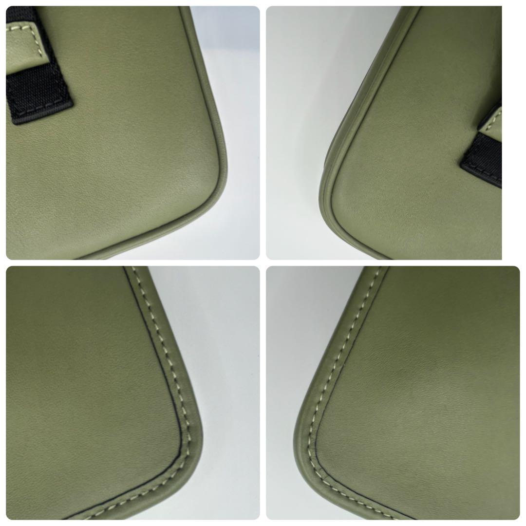 極美品✨COACH ショルダーバッグ レーサー フォン クロスボディ 収納袋 緑