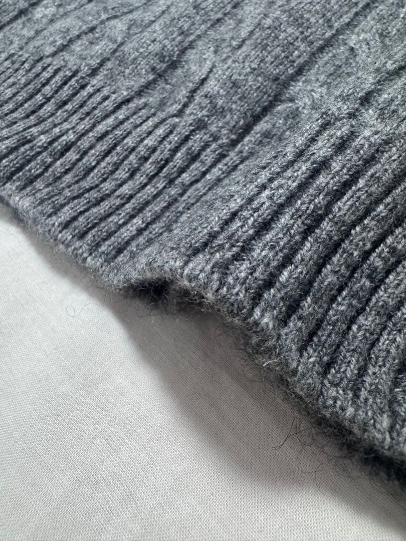 SHIPS any: ヤク ケーブルクルーネックニット カーディガン