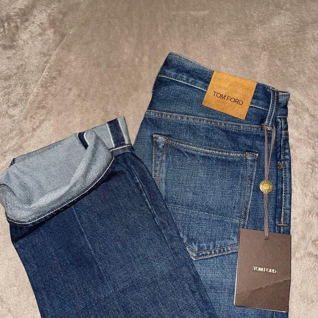 未使用✨　トムフォード　ストレート　デニム　ボタンフライ　セルビッチ　30