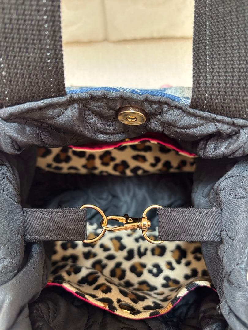 H*U様 コヤンイサムチョン　ハンドメイド　ハートボアバッグ　ピンク　ヒョウ柄う