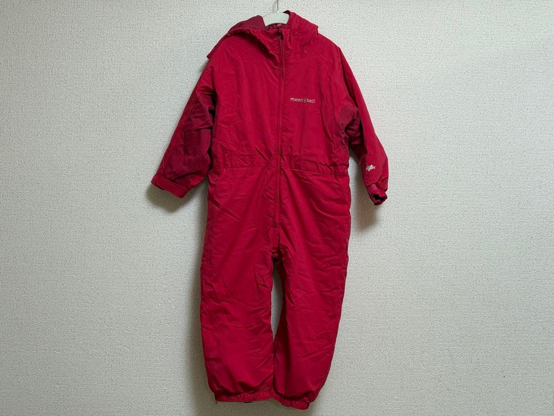 mont-bell モンベル　フード付き　オーバーオール　スキーウェア