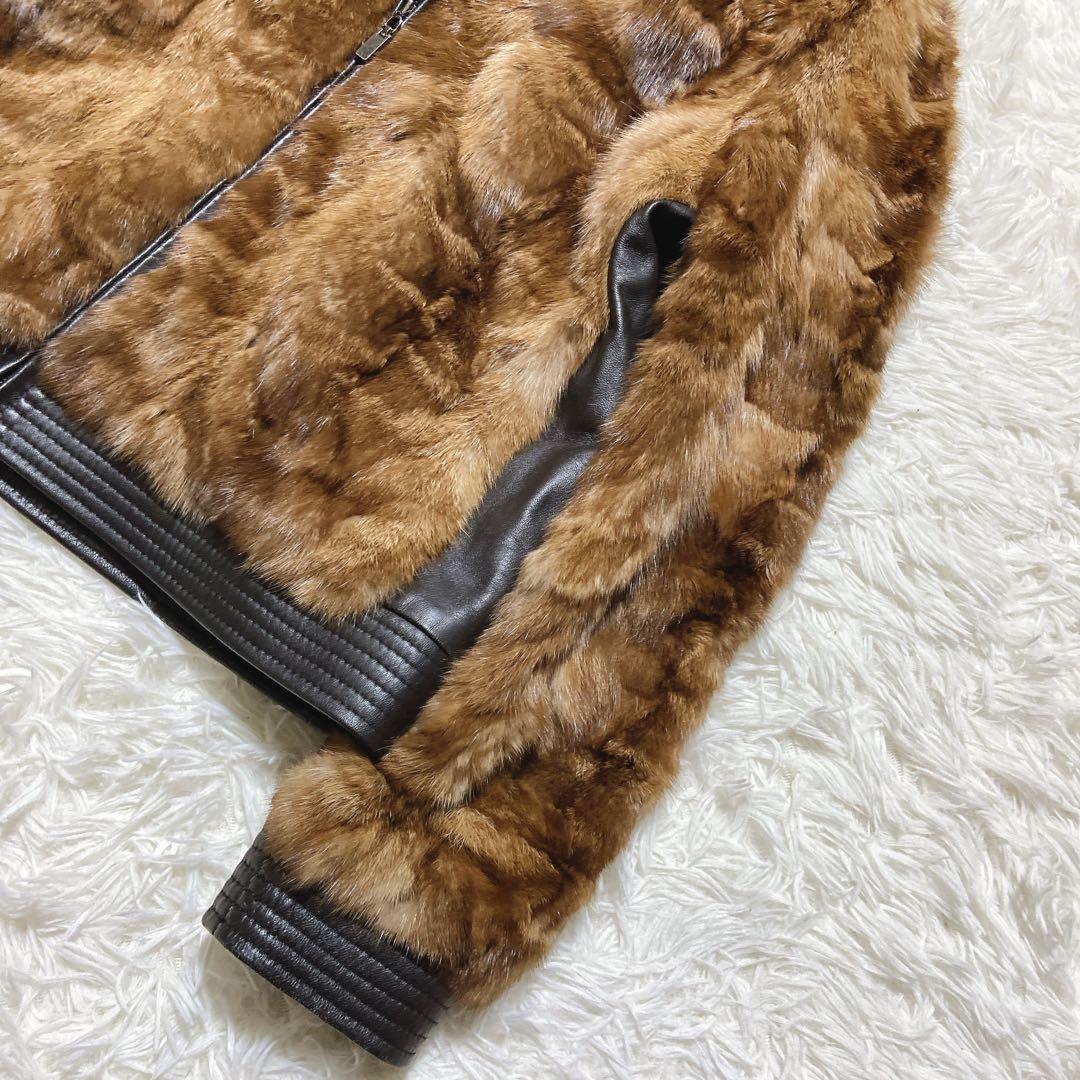 最高級⭐️ピエールカルダン　ラムレザージャケット　セーブル　シングルライダース