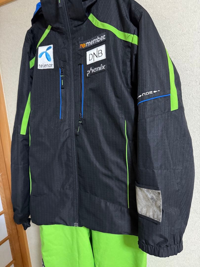 子ども用スキーウェア 黒/緑 Phenix 160㎝