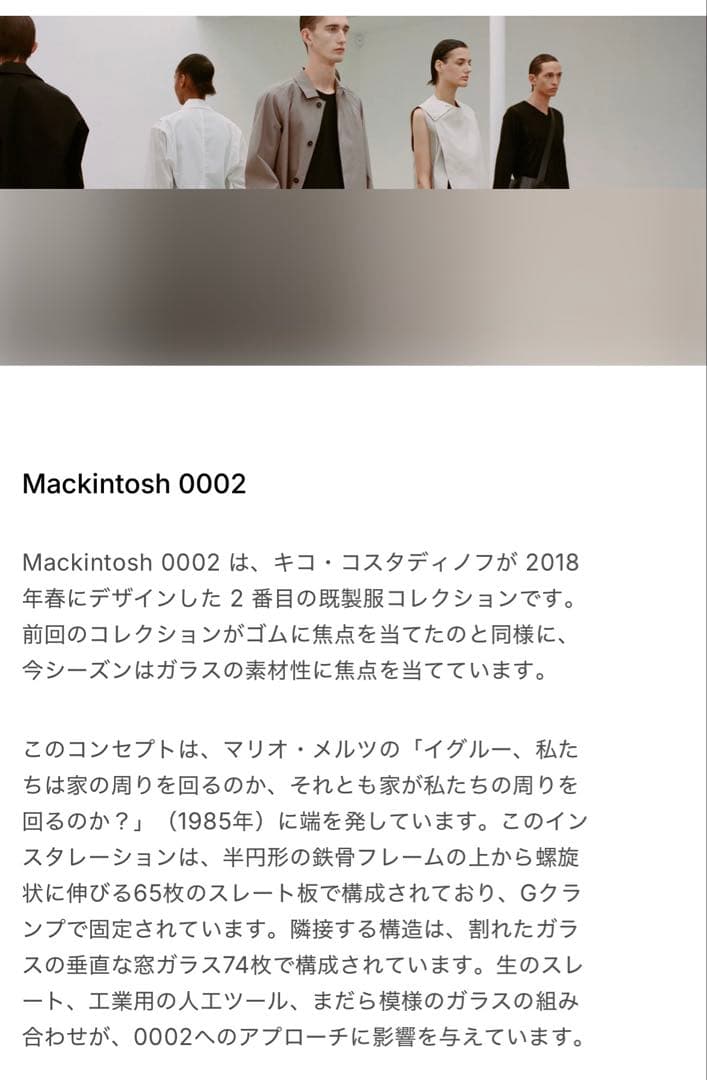 RARE‼️0002 KIKO KOSTADINOV MACKINTOSH 初期