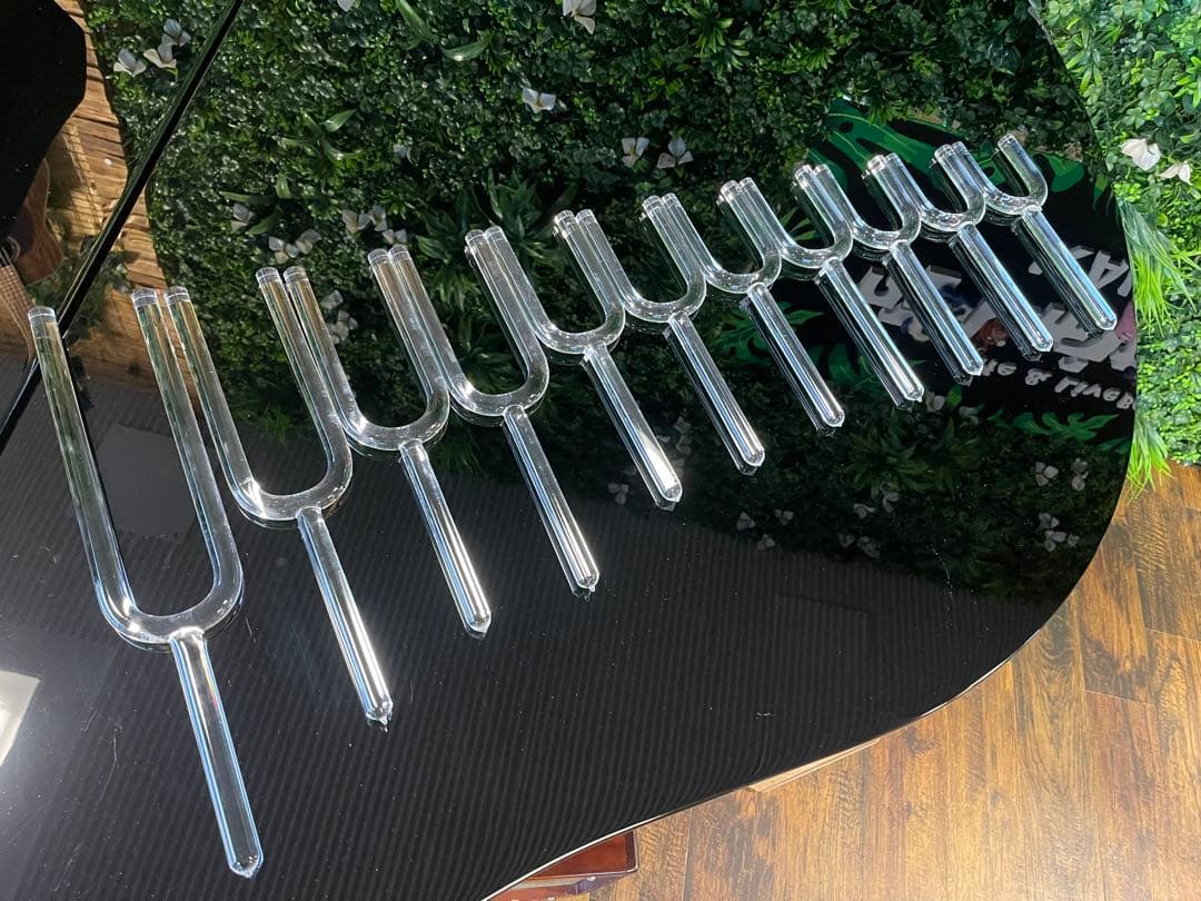 【1週間限定値下げ】クリスタル音叉ソルフェジオ周波数11本セット。