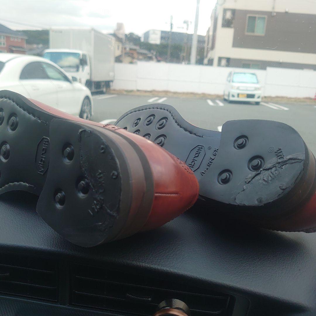 と*ん様 ヒルトン ブラウンウィングチップドレスシューズ 44 MADE IN