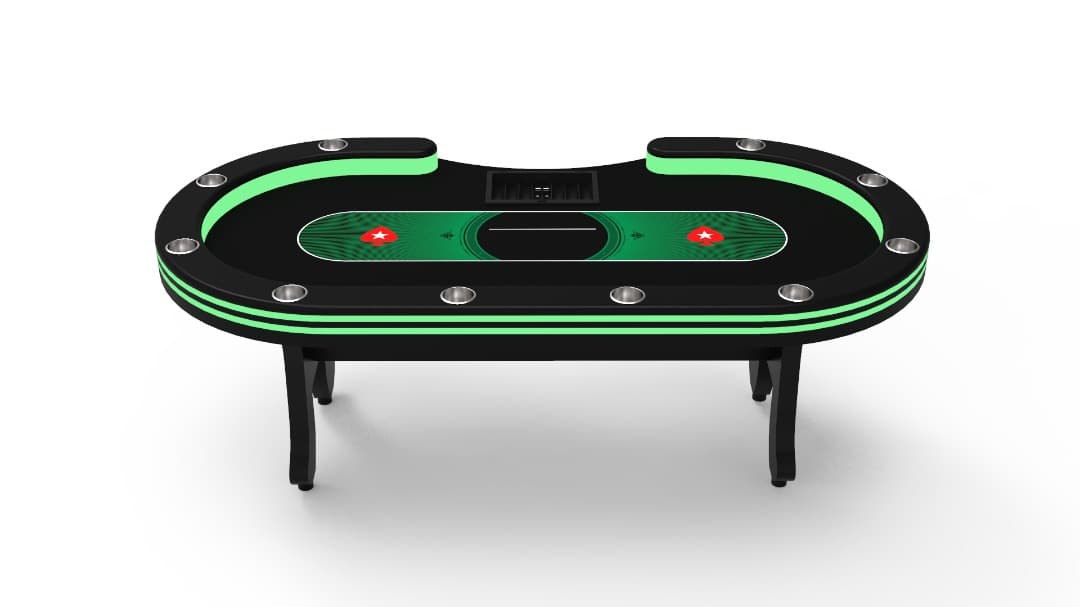 ポーカーテーブル用羅紗1枚　Poker Stars（緑）2400*1200サイズ