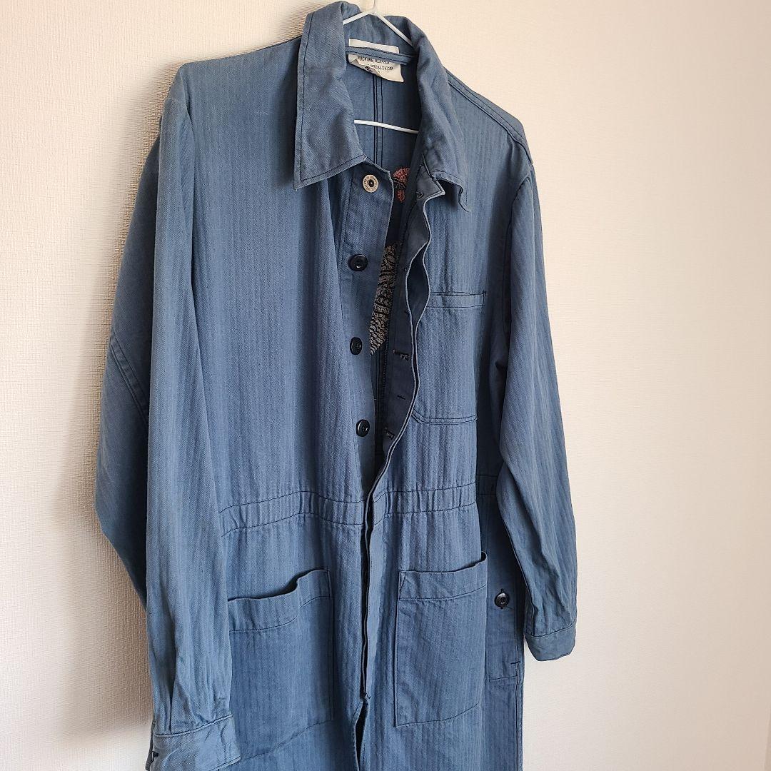 unsame　リメイクコート 軍鶏　デニム　和柄　和風　再構築　ヴィンテージ