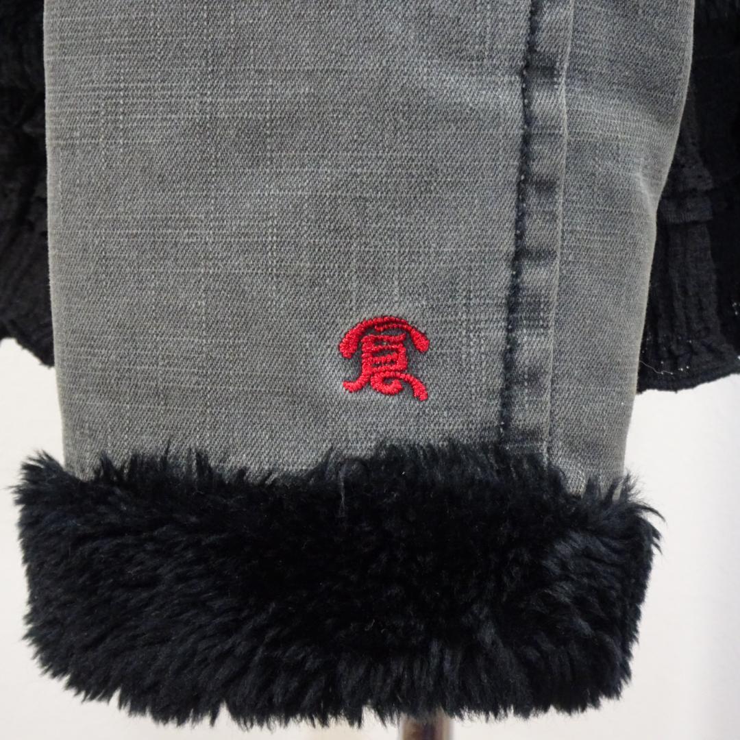 Kula by Eternal スカジャン風ミリタリージャケット 刺繍 グレーM