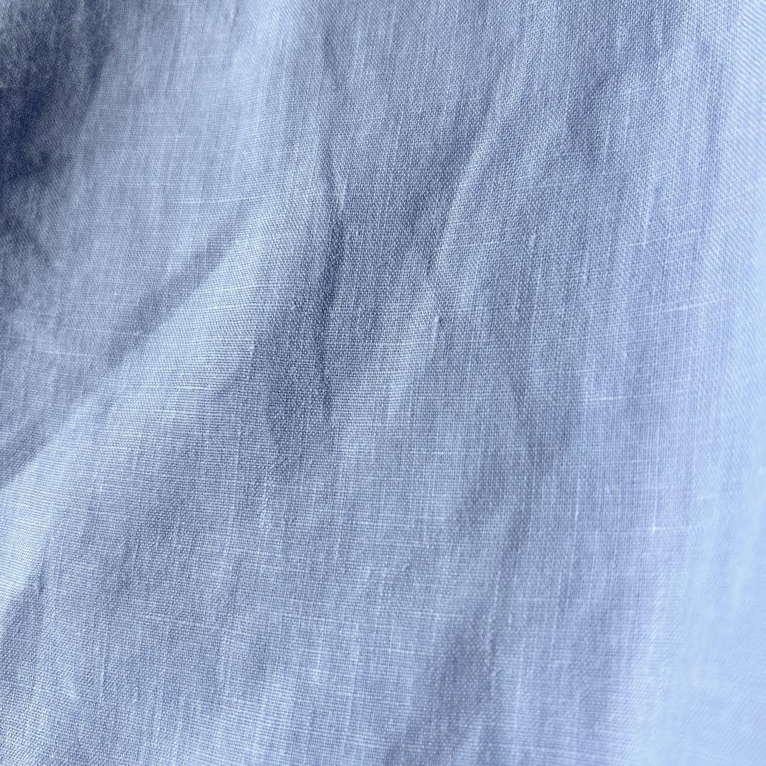 マーガレットハウエル 水色 SHIRTING LINEN SHIRTS 2