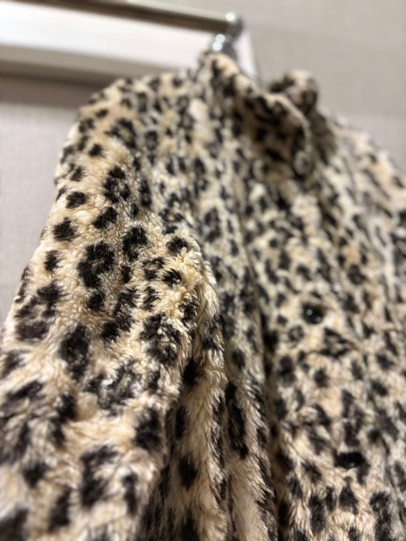 激レア！Y2Kヴィンテージレオパードフェイクファーコートボア極厚！