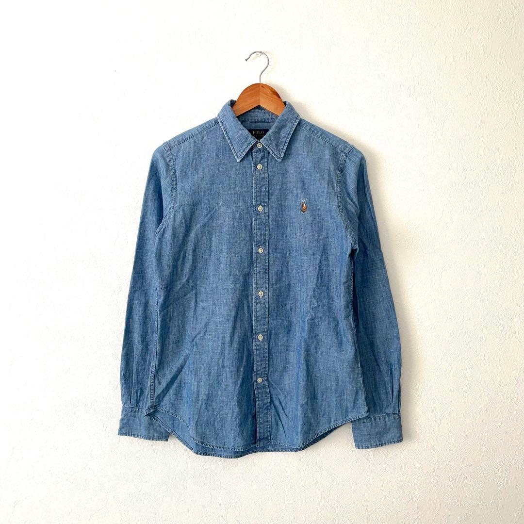 ポロラルフローレン デニムシャツ 長袖 刺繍ロゴ