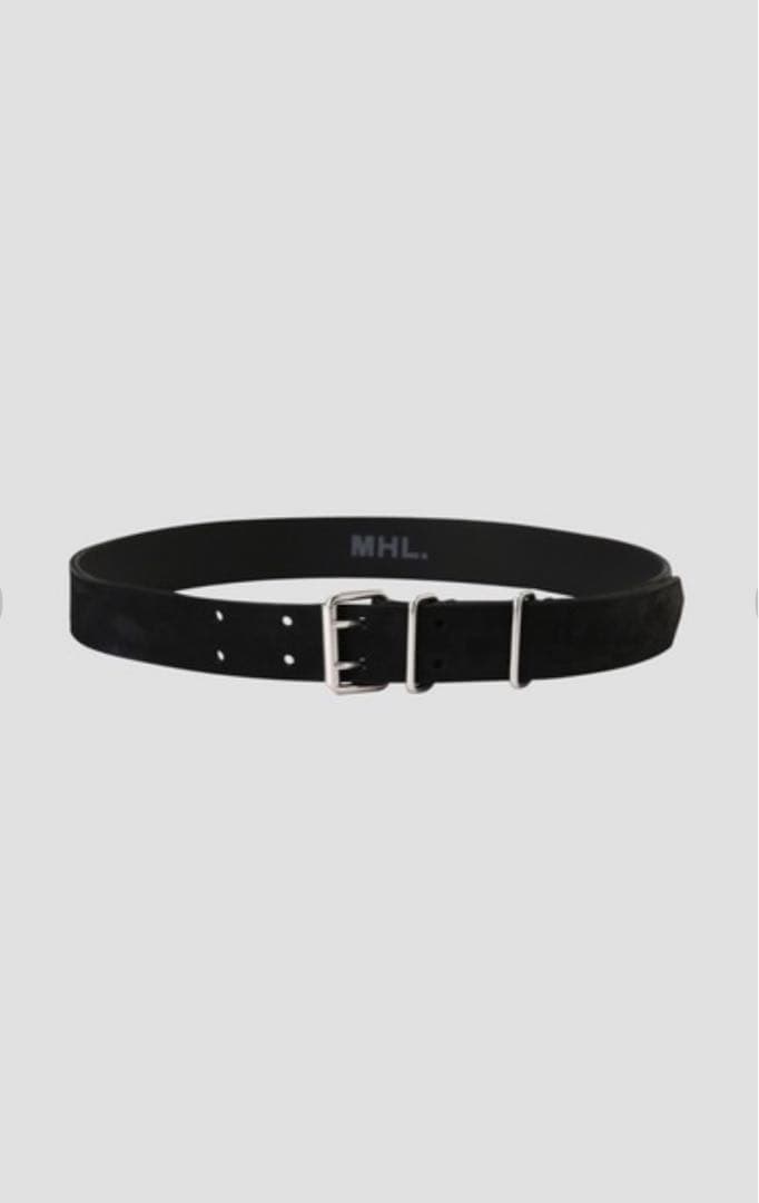 エムエイチエル　レザーベルト　MHL. DOUBLE PRONG BELT