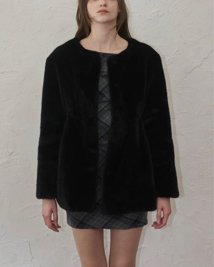 WAISTMARK ECO FUR COAT ♡ yilon