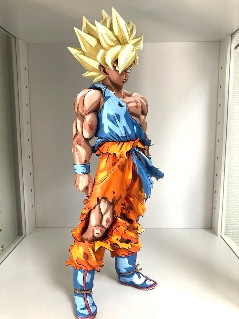 ドラゴンボール フィギュア リペイント 超サイヤ人 孫悟空 二次元彩色 SMSP