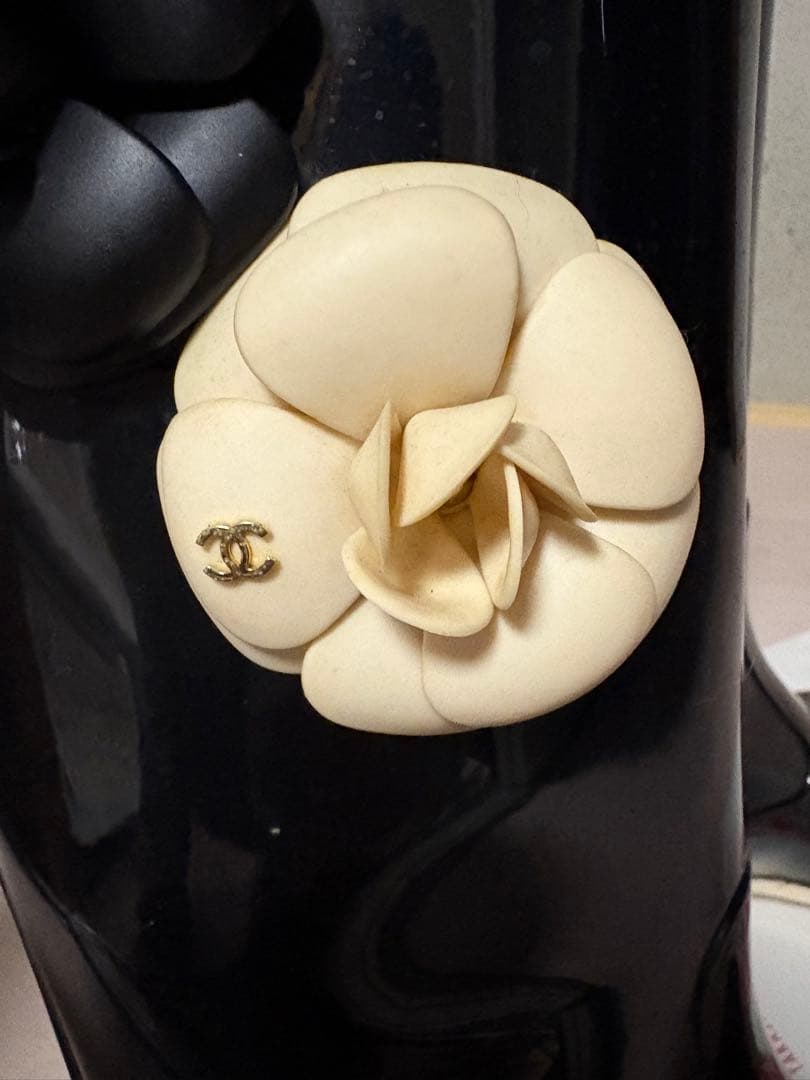 CHANEL　カメリア　レインブーツ　正規品