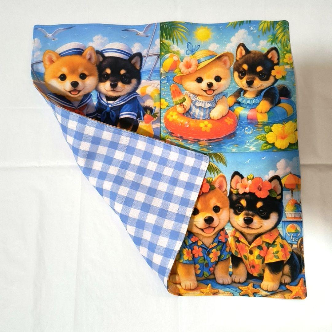 豆柴助様】ハンドメイドオーダー★柴犬★ハンカチ&エコバッグ&ストラップ　8点