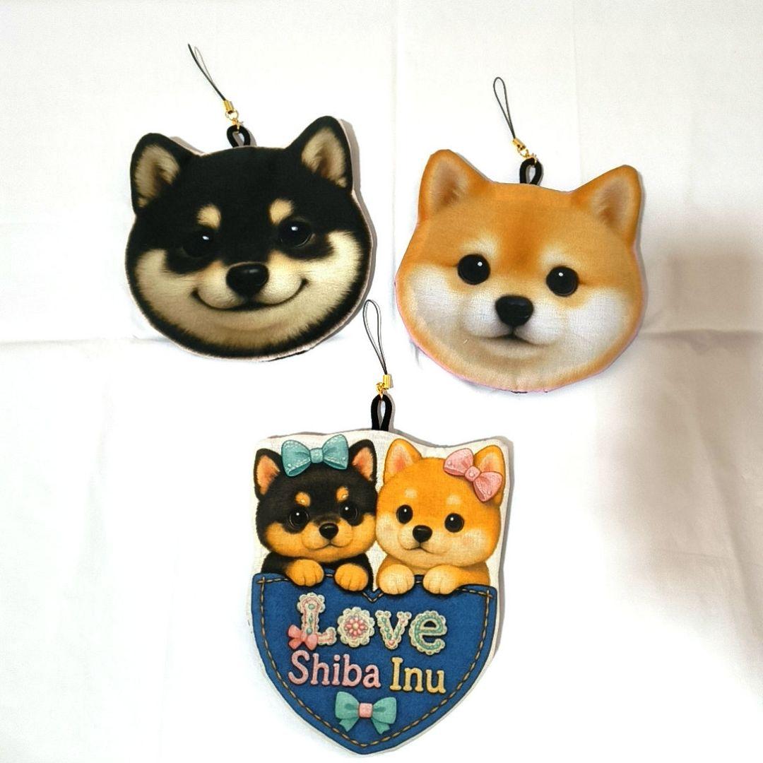 豆柴助様】ハンドメイドオーダー★柴犬★ハンカチ&エコバッグ&ストラップ　8点